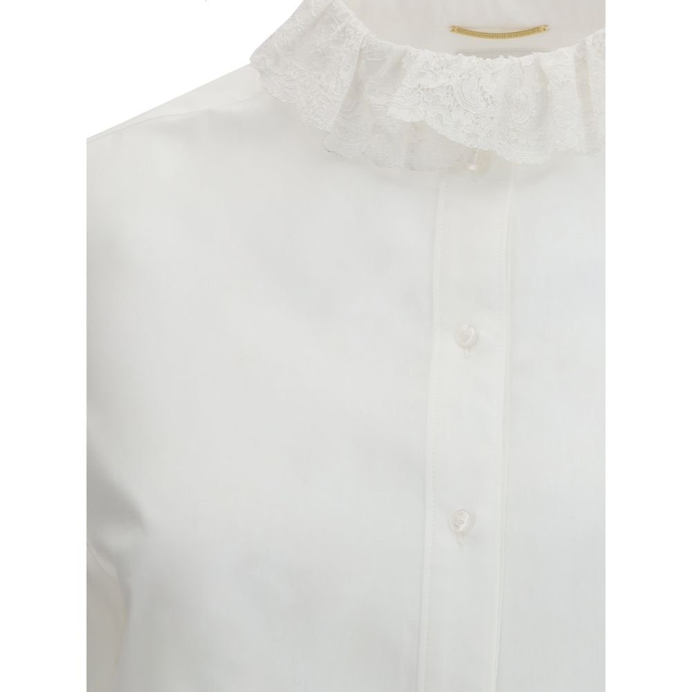 White Cotton Dress Shirt - TIZZIL