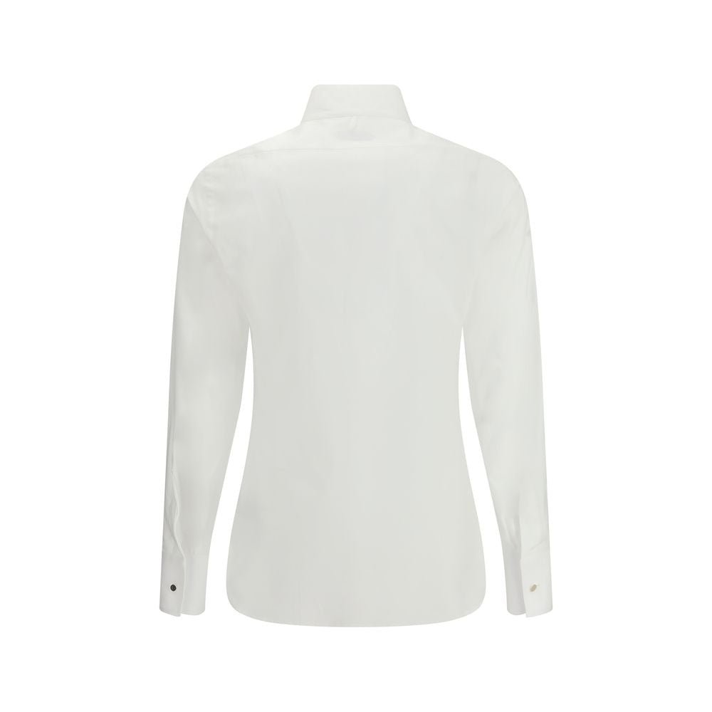 White Cotton Dress Shirt - TIZZIL