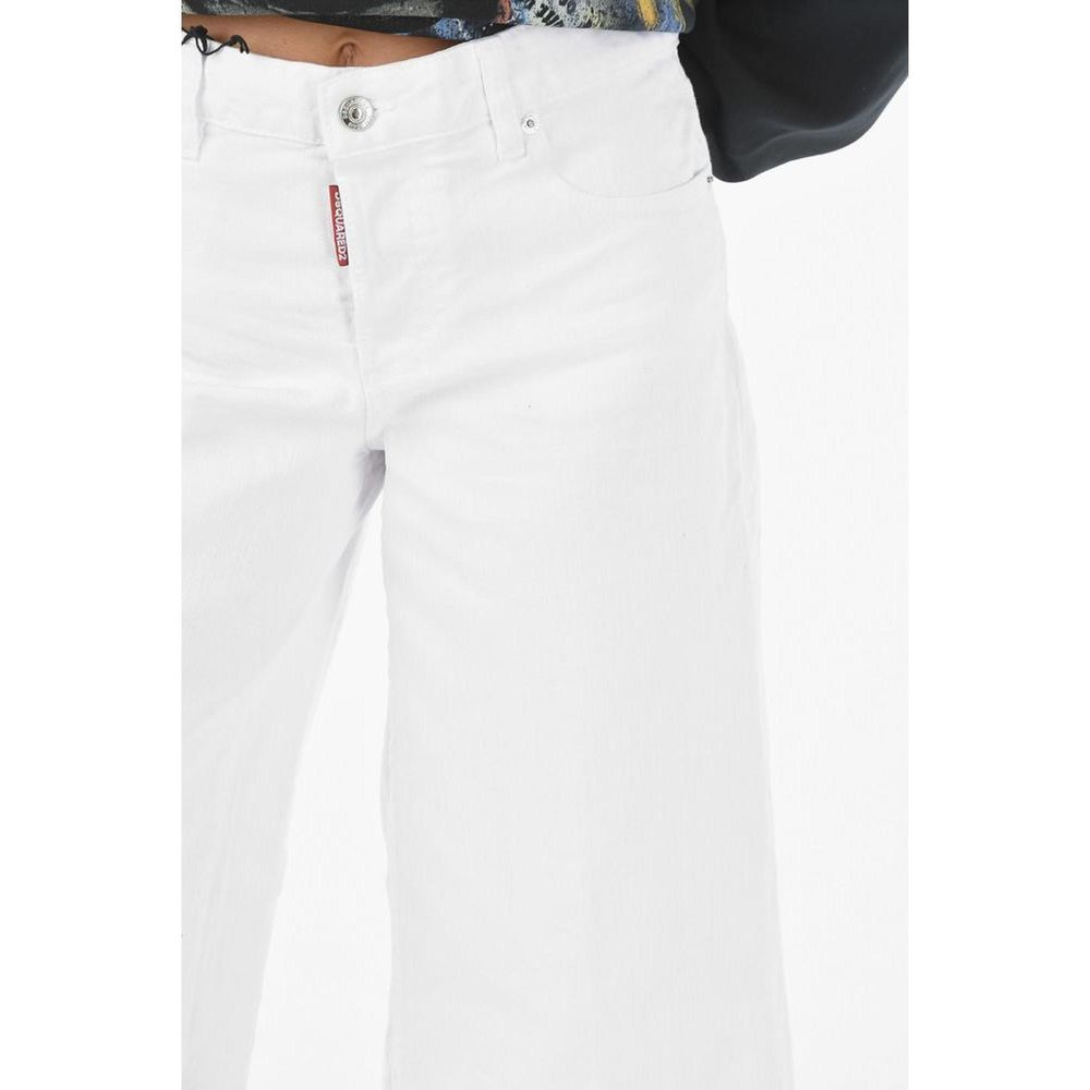 White Cotton Jeans Denim - TIZZIL