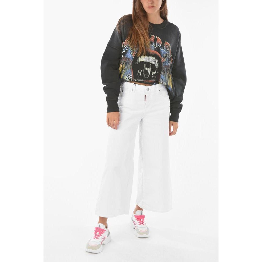 White Cotton Jeans Denim - TIZZIL