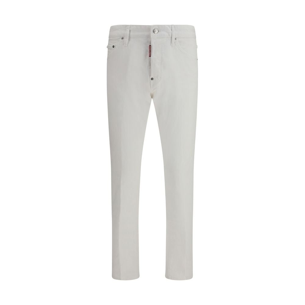 White Cotton Jeans Denim - TIZZIL