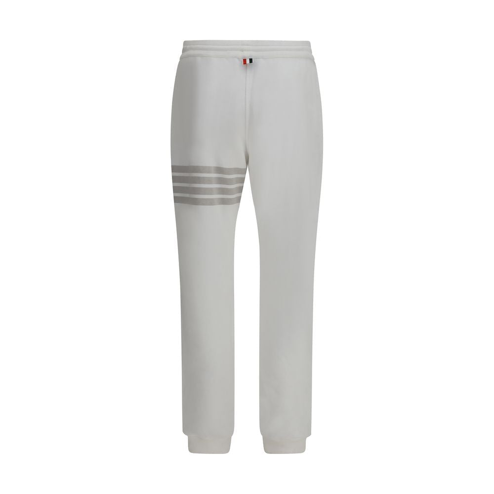 White Cotton Joggers (Workout Pants) - TIZZIL