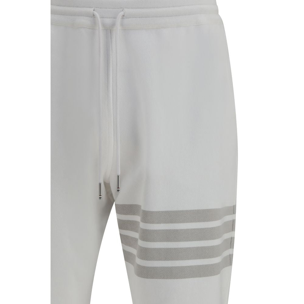 White Cotton Joggers (Workout Pants) - TIZZIL