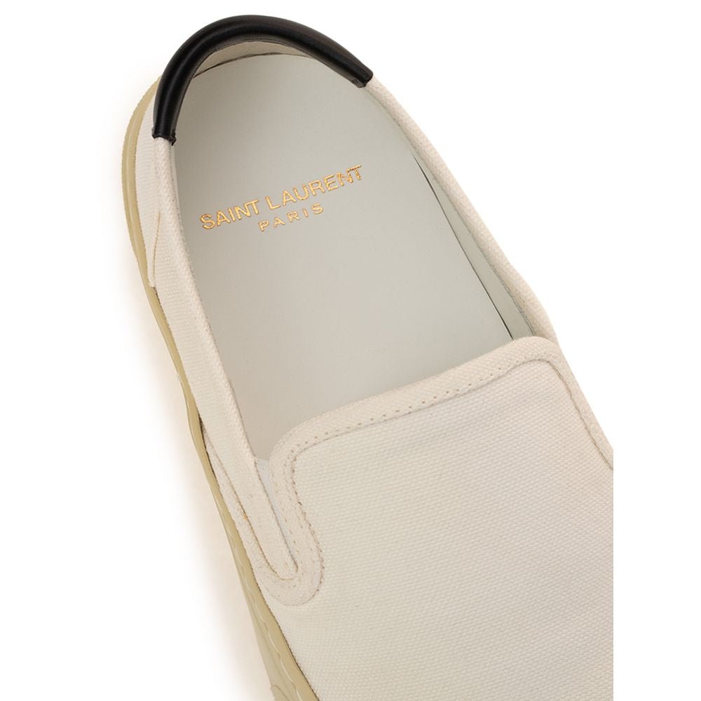 White Cotton Low Top Sneakers - TIZZIL