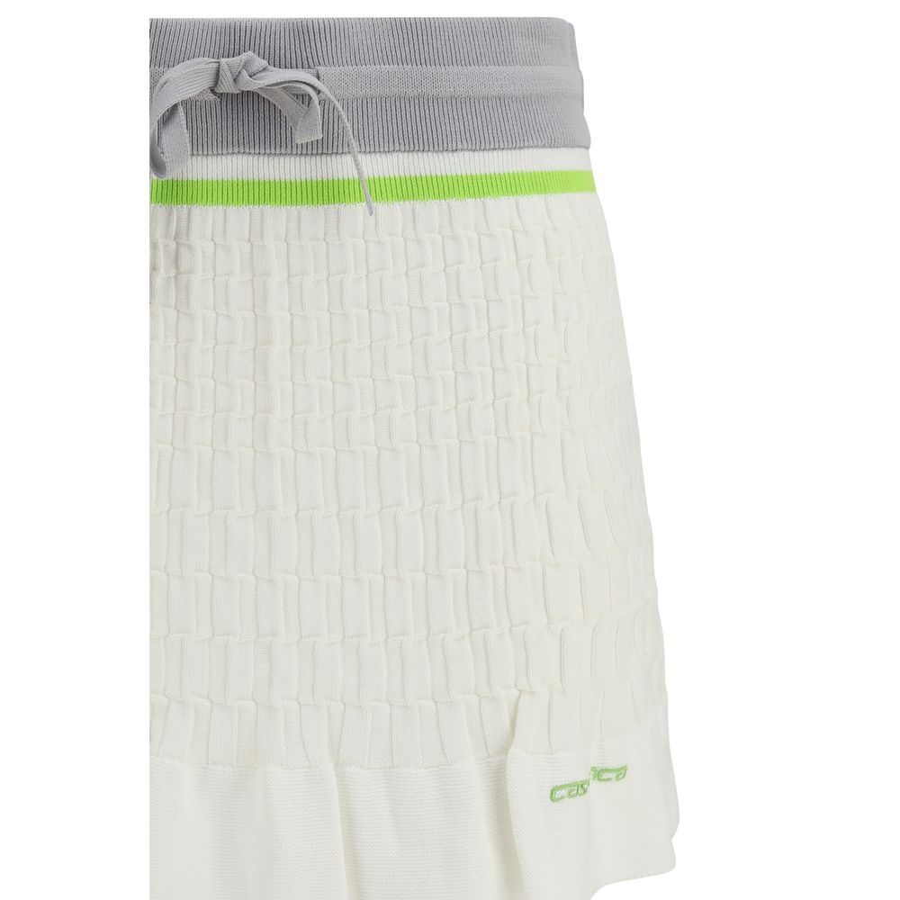 White Cotton Mini Skirt - TIZZIL