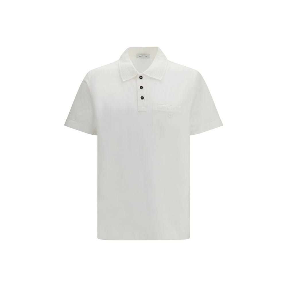 White Cotton Polo Shirt - TIZZIL