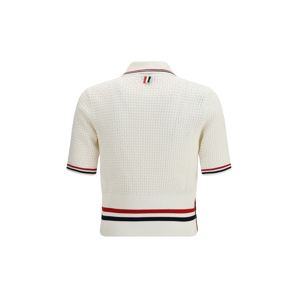 White Cotton Polo Shirt - TIZZIL