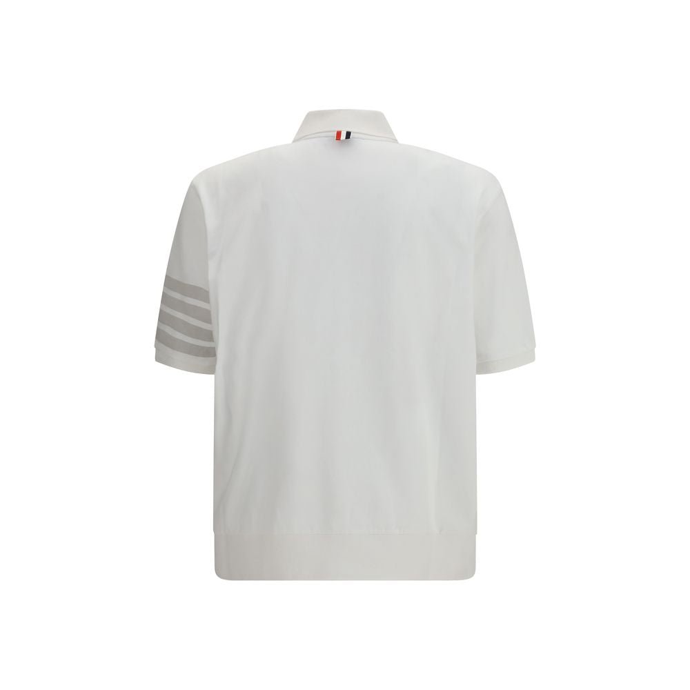 White Cotton Polo Shirt - TIZZIL