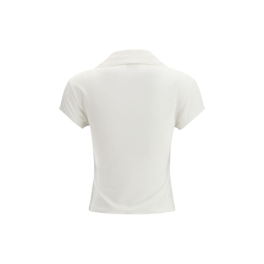 White Cotton Polo Shirt - TIZZIL
