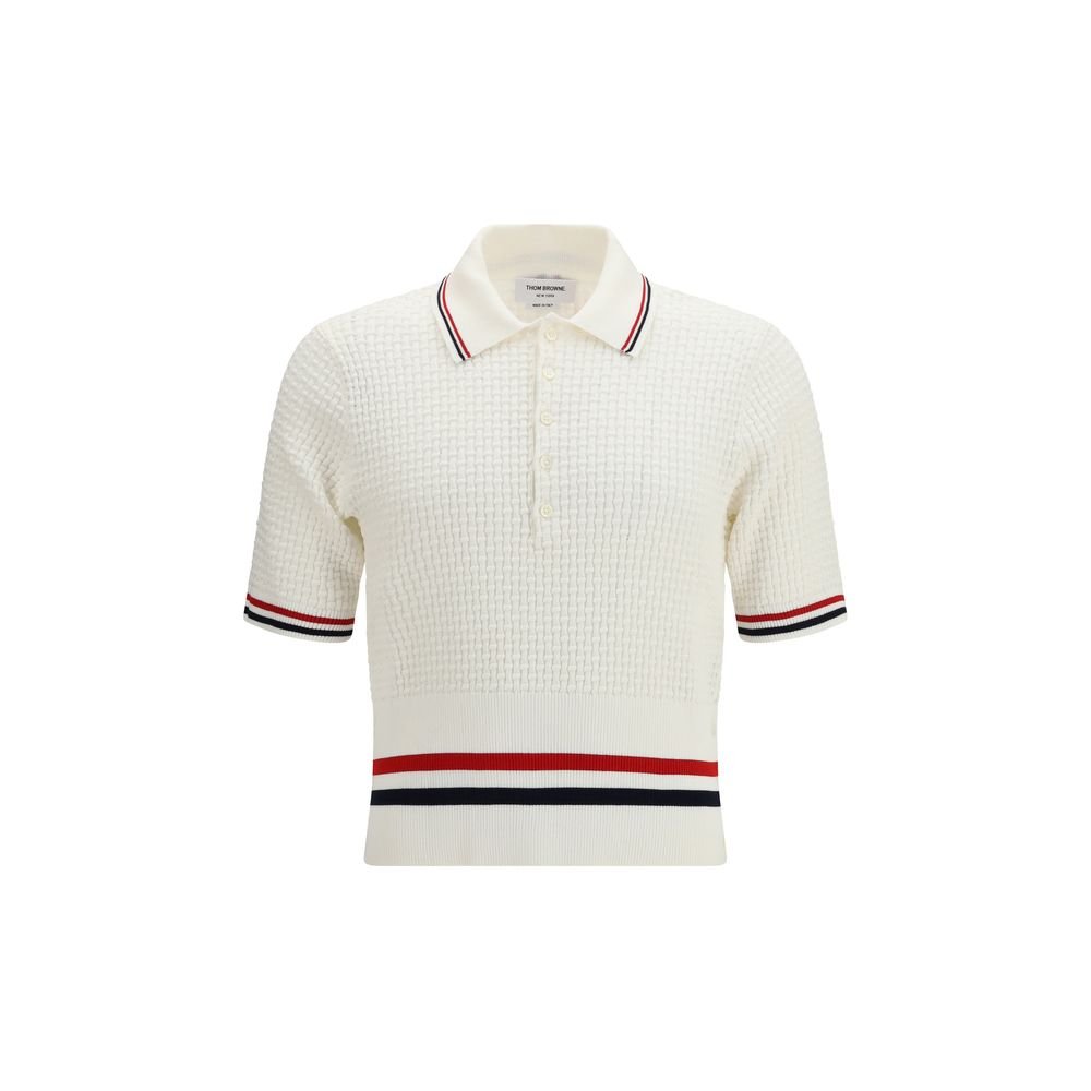 White Cotton Polo Shirt - TIZZIL