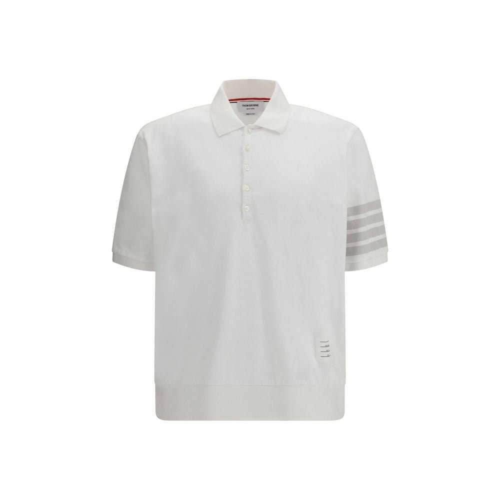White Cotton Polo Shirt - TIZZIL