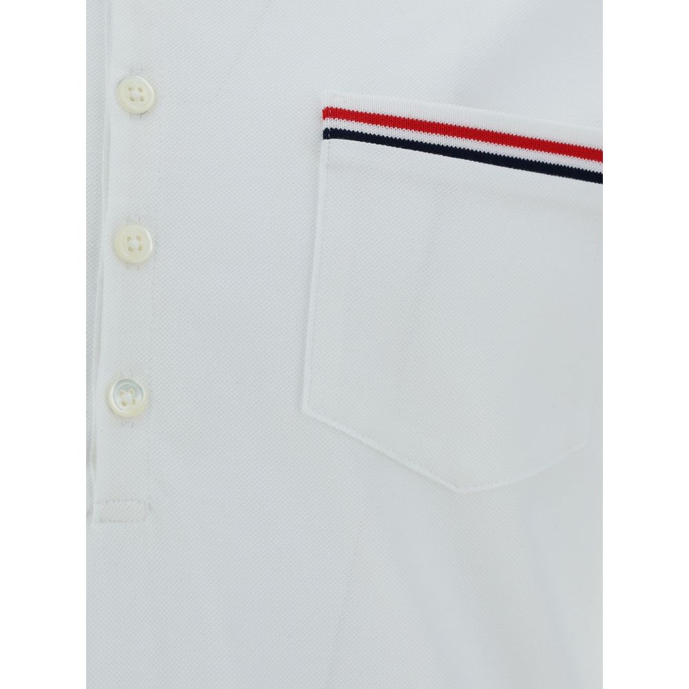White Cotton Polo Shirt - TIZZIL