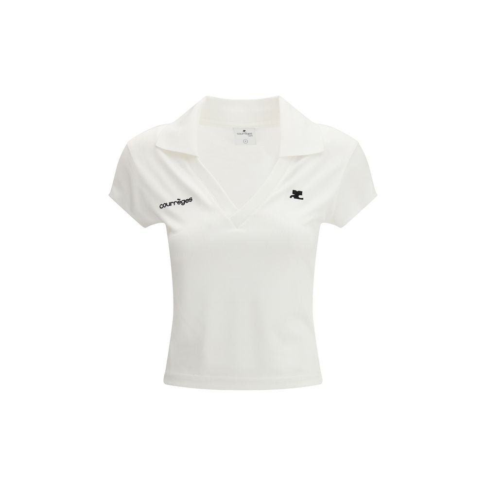 White Cotton Polo Shirt - TIZZIL