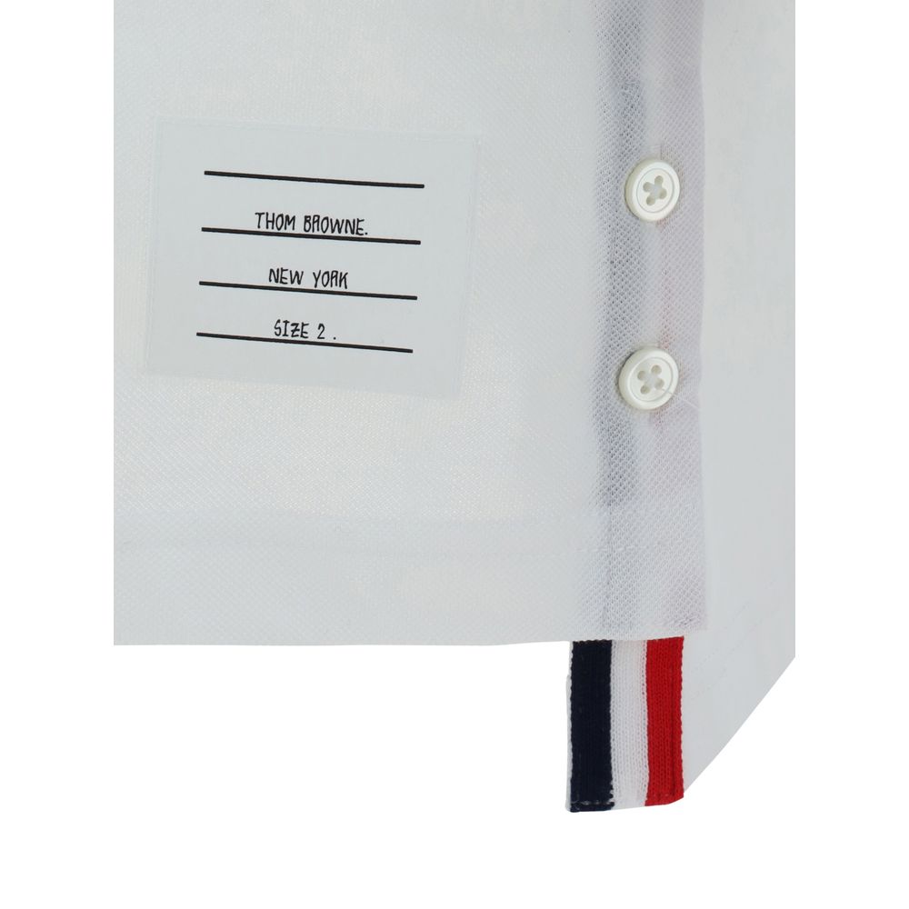 White Cotton Polo Shirt - TIZZIL