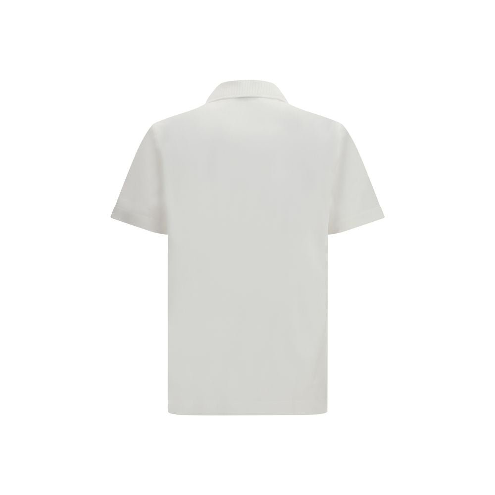 White Cotton Polo Shirt - TIZZIL