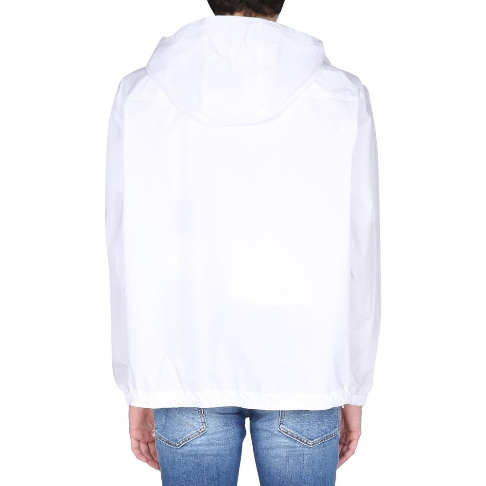 White Cotton Shell Jacket - TIZZIL