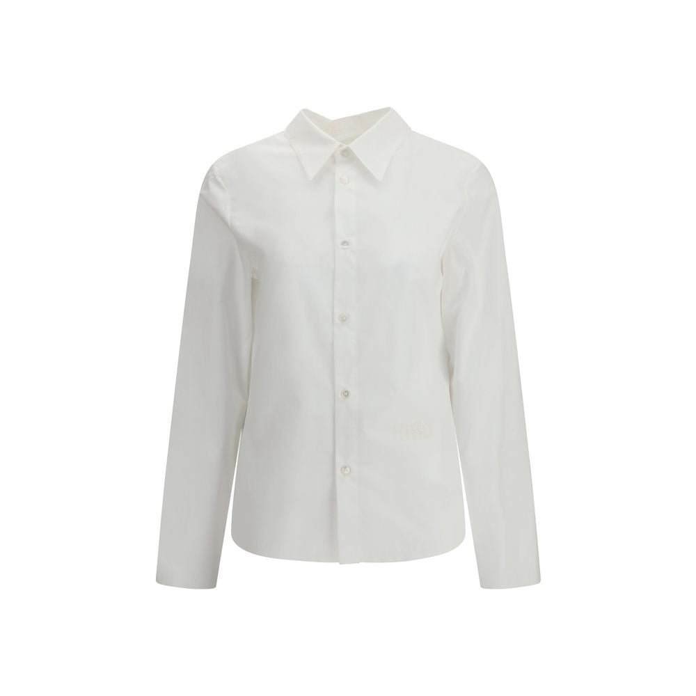 White Cotton Shirt - TIZZIL