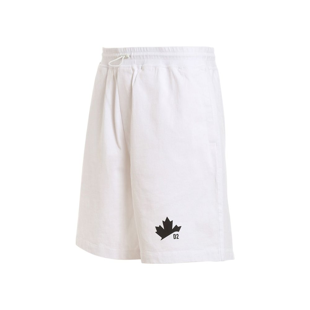 White Cotton Shorts - TIZZIL