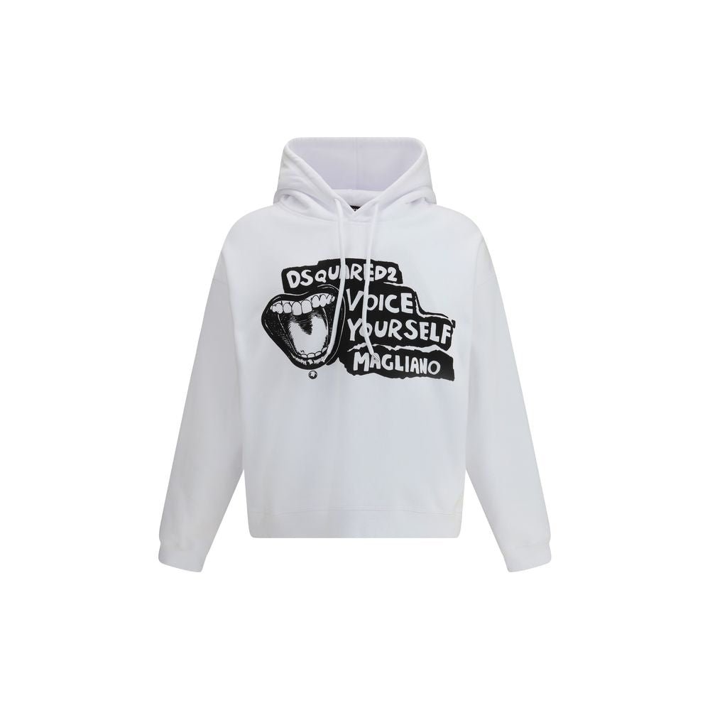 White Cotton Sweatshirt - TIZZIL