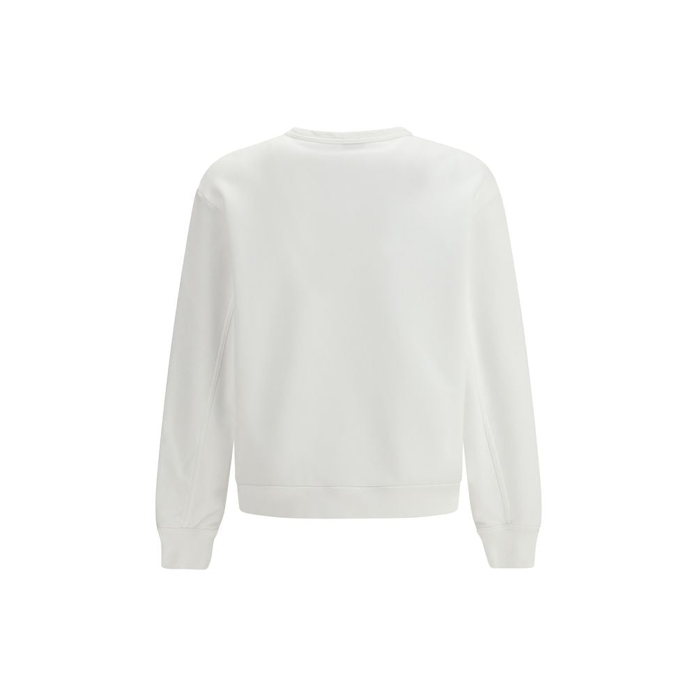 White Cotton Sweatshirt - TIZZIL