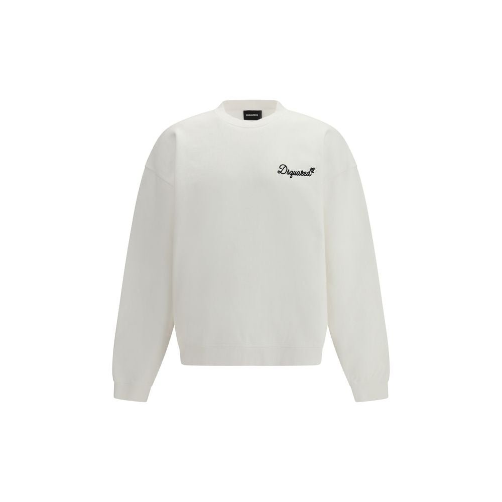 White Cotton Sweatshirt - TIZZIL