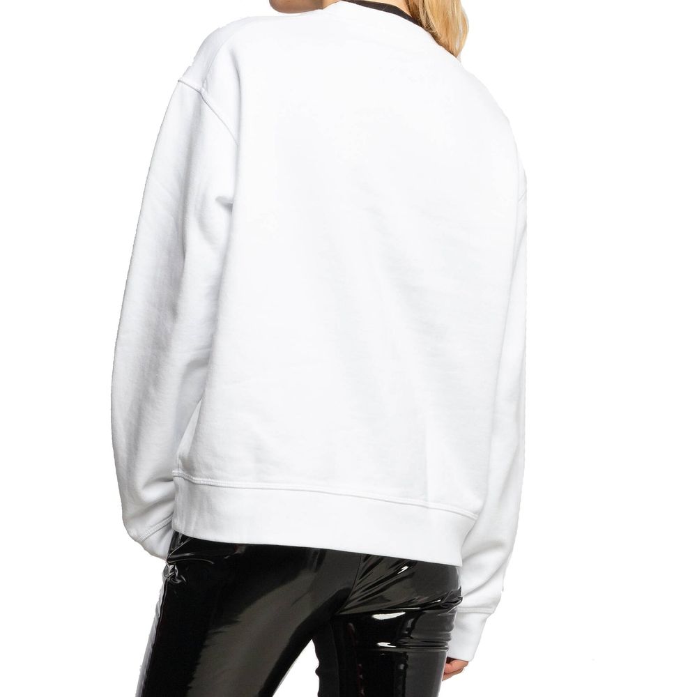 White Cotton Sweatshirt - TIZZIL
