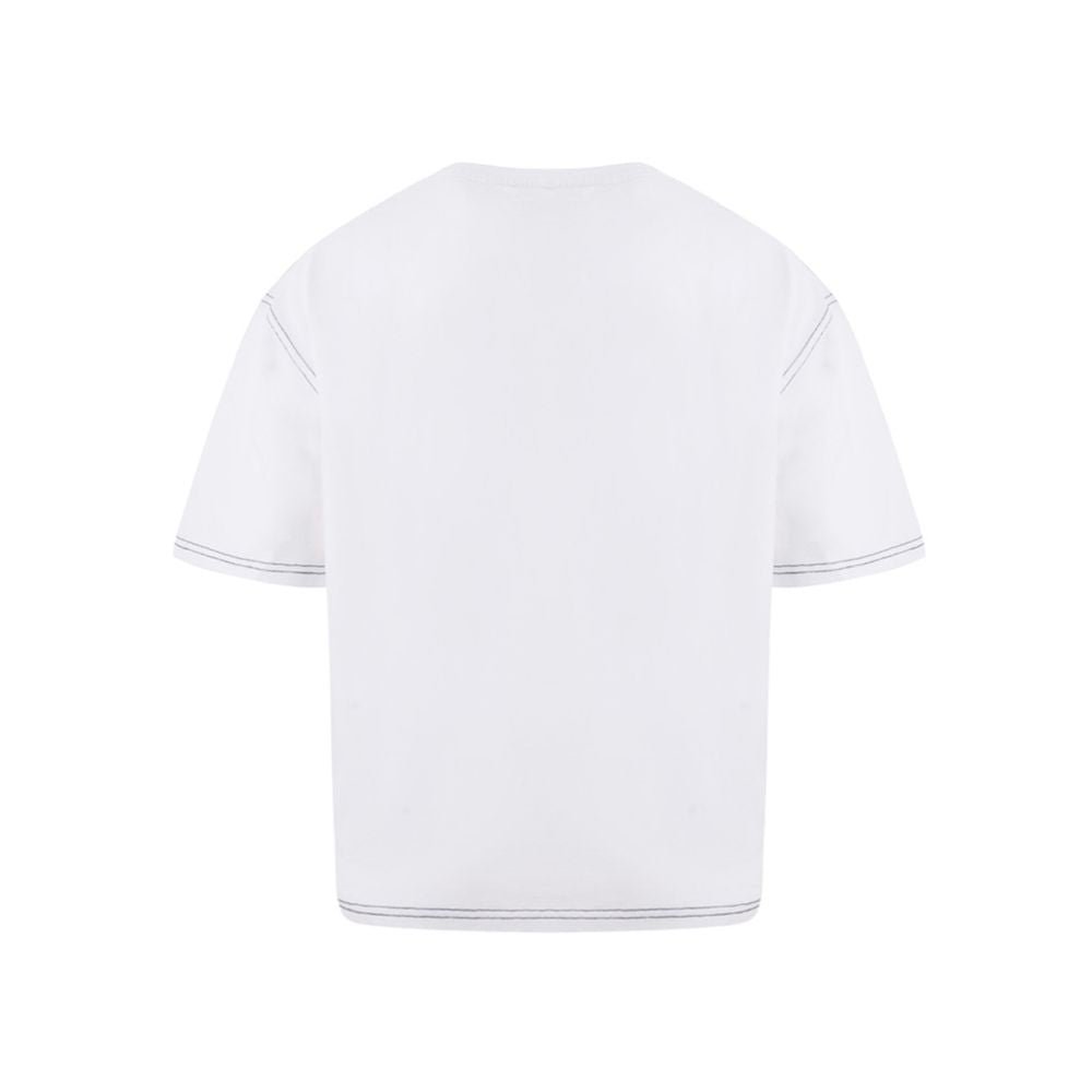 White Cotton T-Shirt - TIZZIL