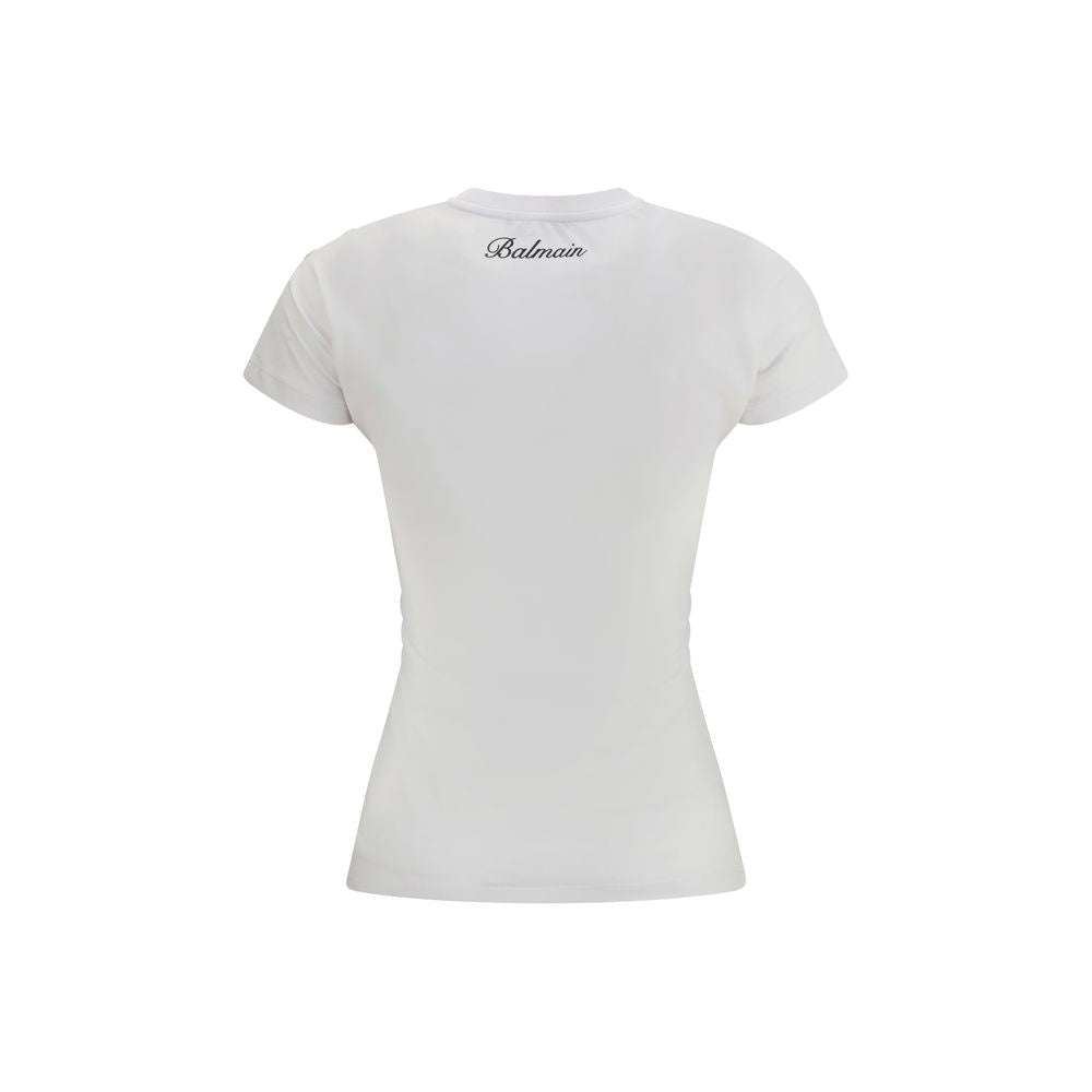 White Cotton T-Shirt - TIZZIL