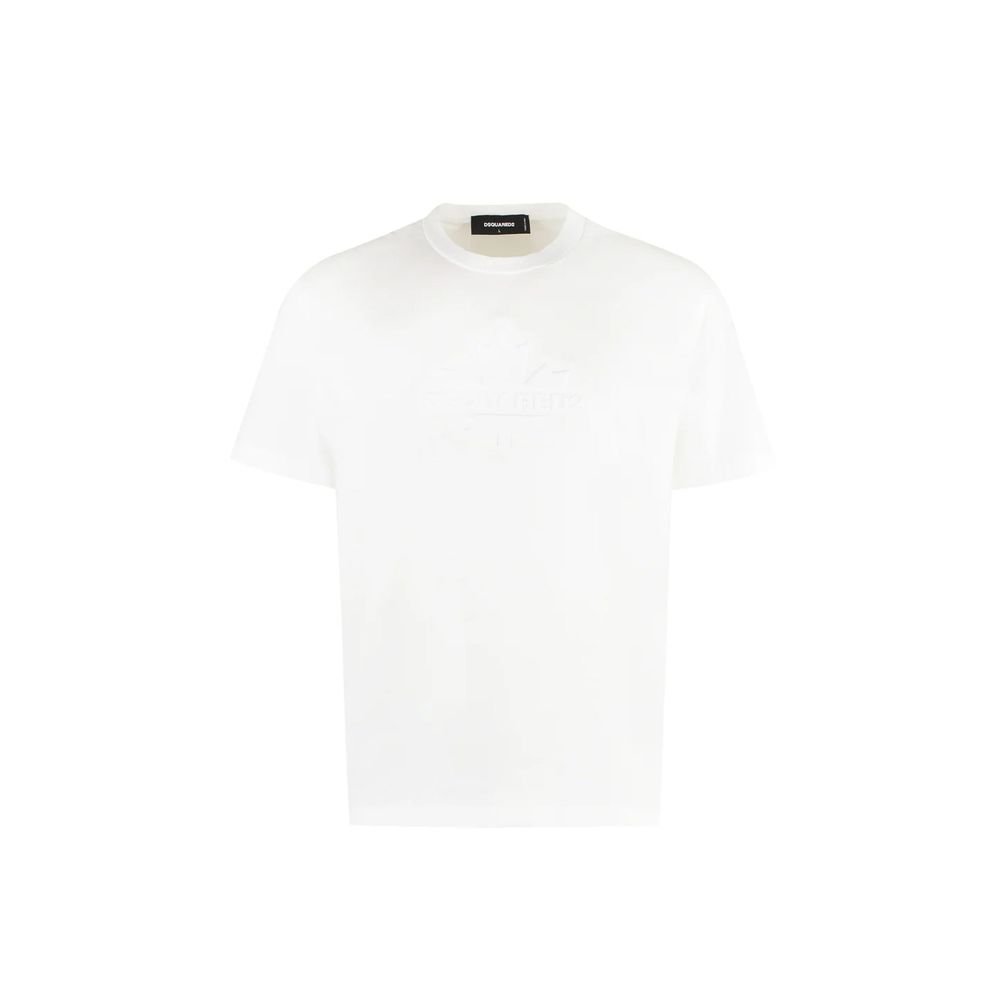 White Cotton T-Shirt - TIZZIL
