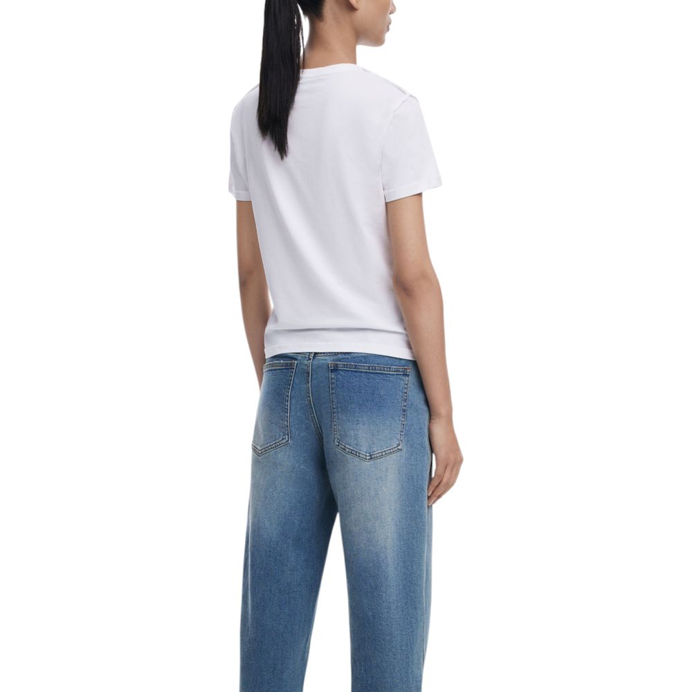 White Cotton T-Shirt - TIZZIL