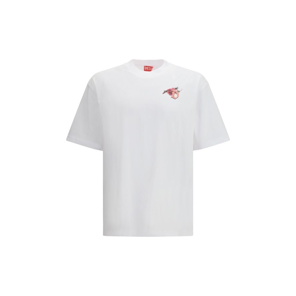 White Cotton T-Shirt - TIZZIL