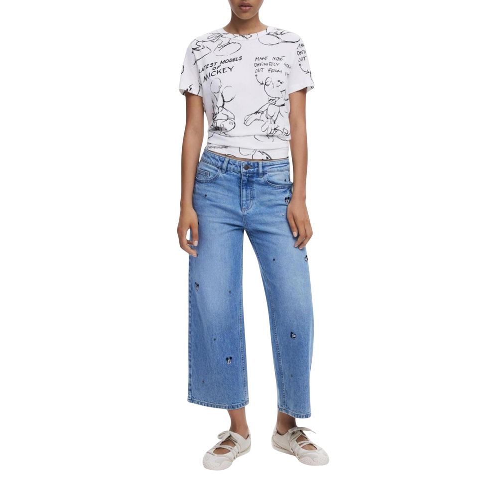 White Cotton T-Shirt - TIZZIL