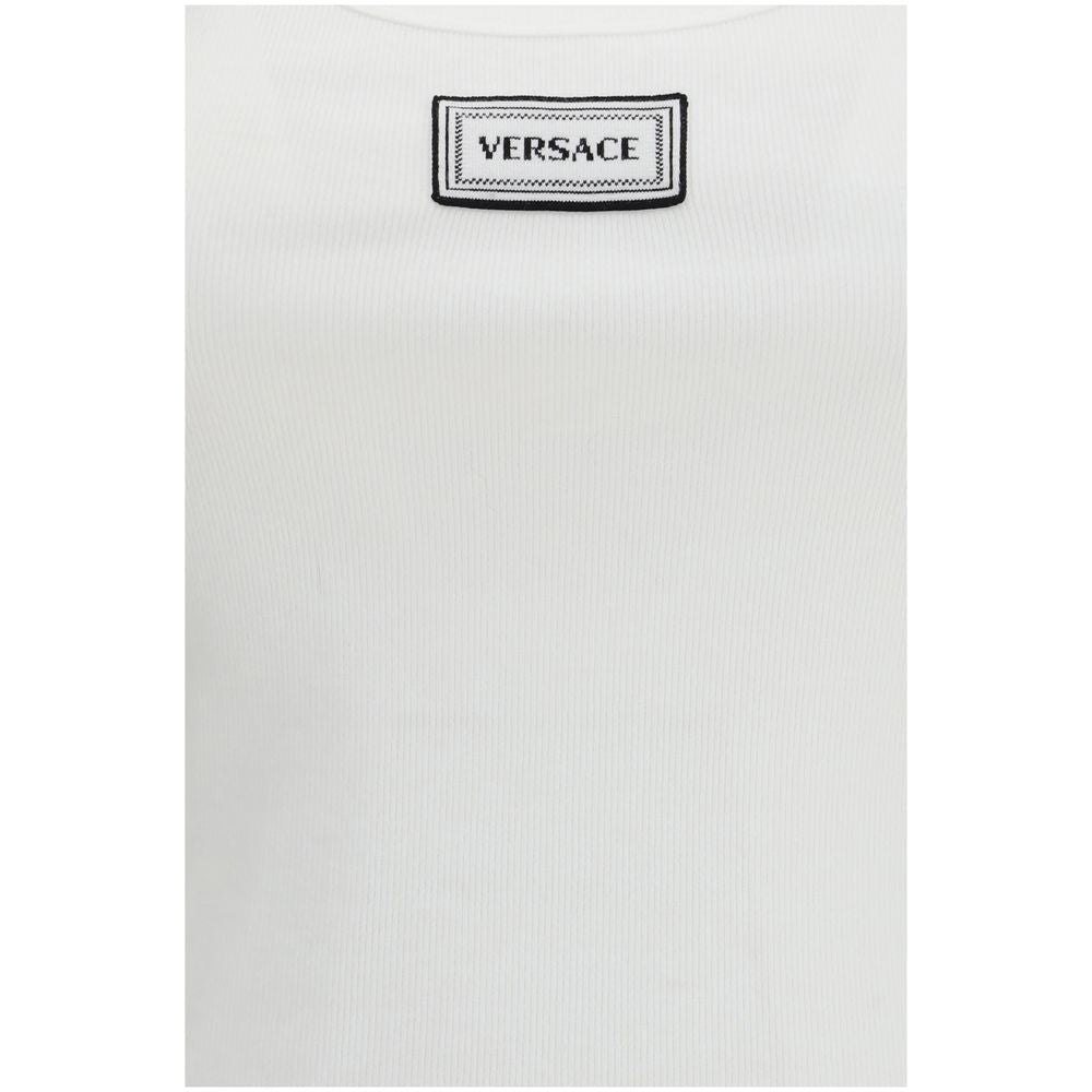 White Cotton Tank Tops - TIZZIL