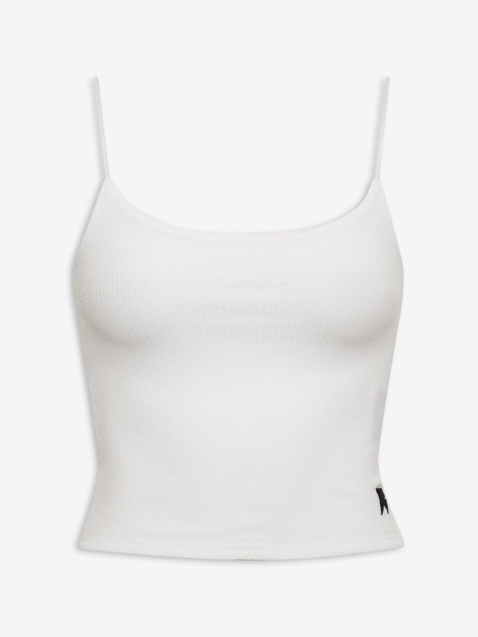 White Cotton Tank Tops - TIZZIL
