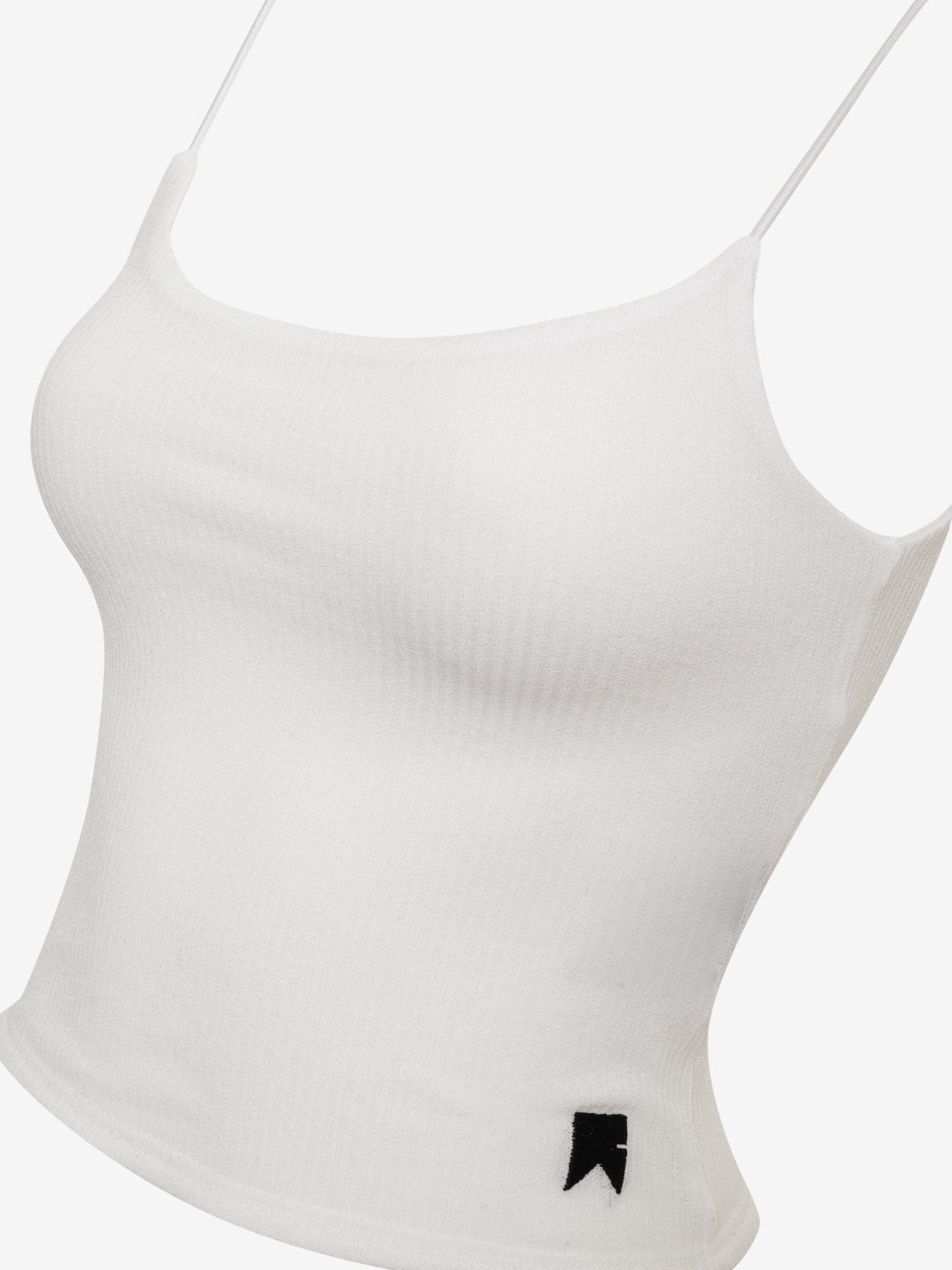 White Cotton Tank Tops - TIZZIL