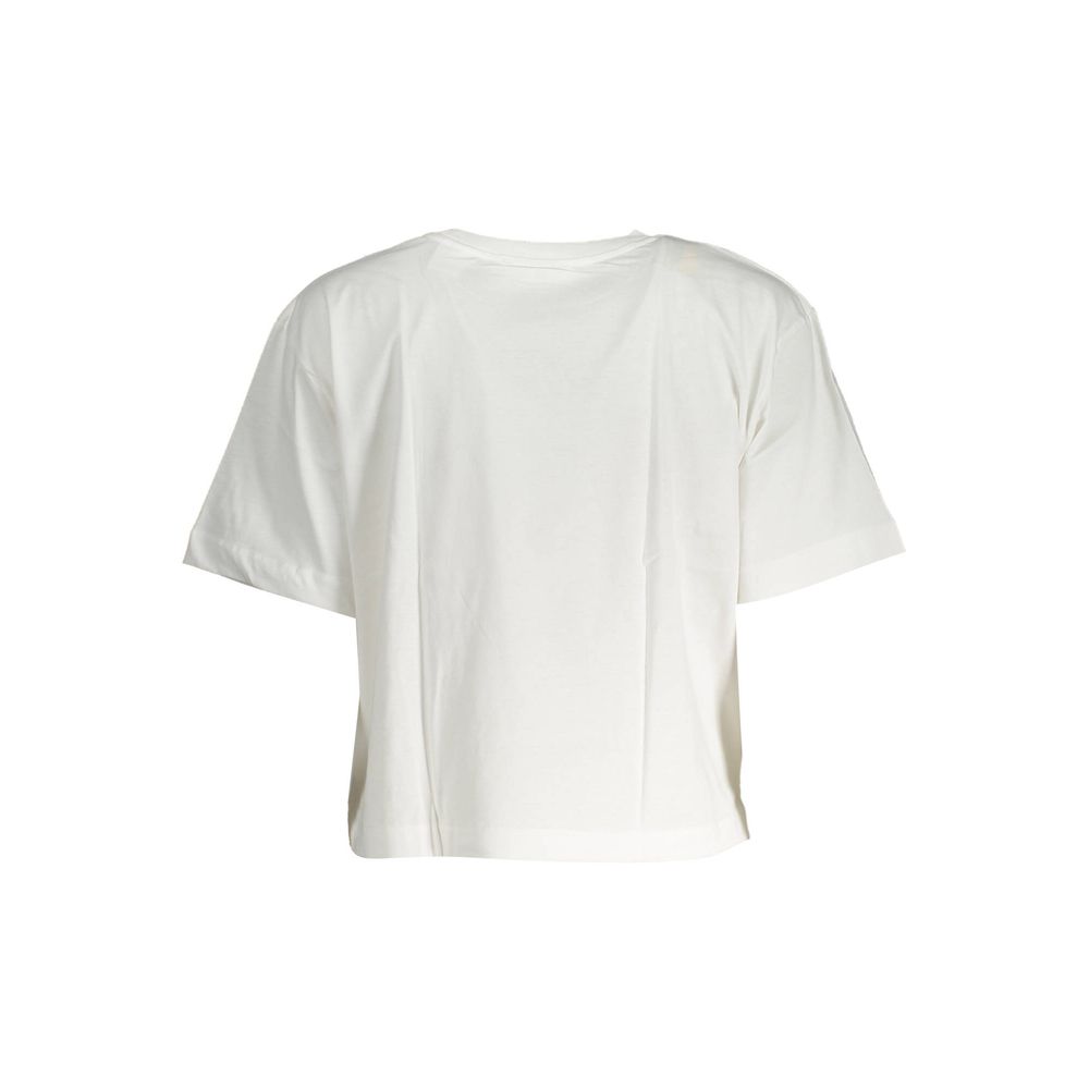 White Cotton Women T-Shirt - TIZZIL