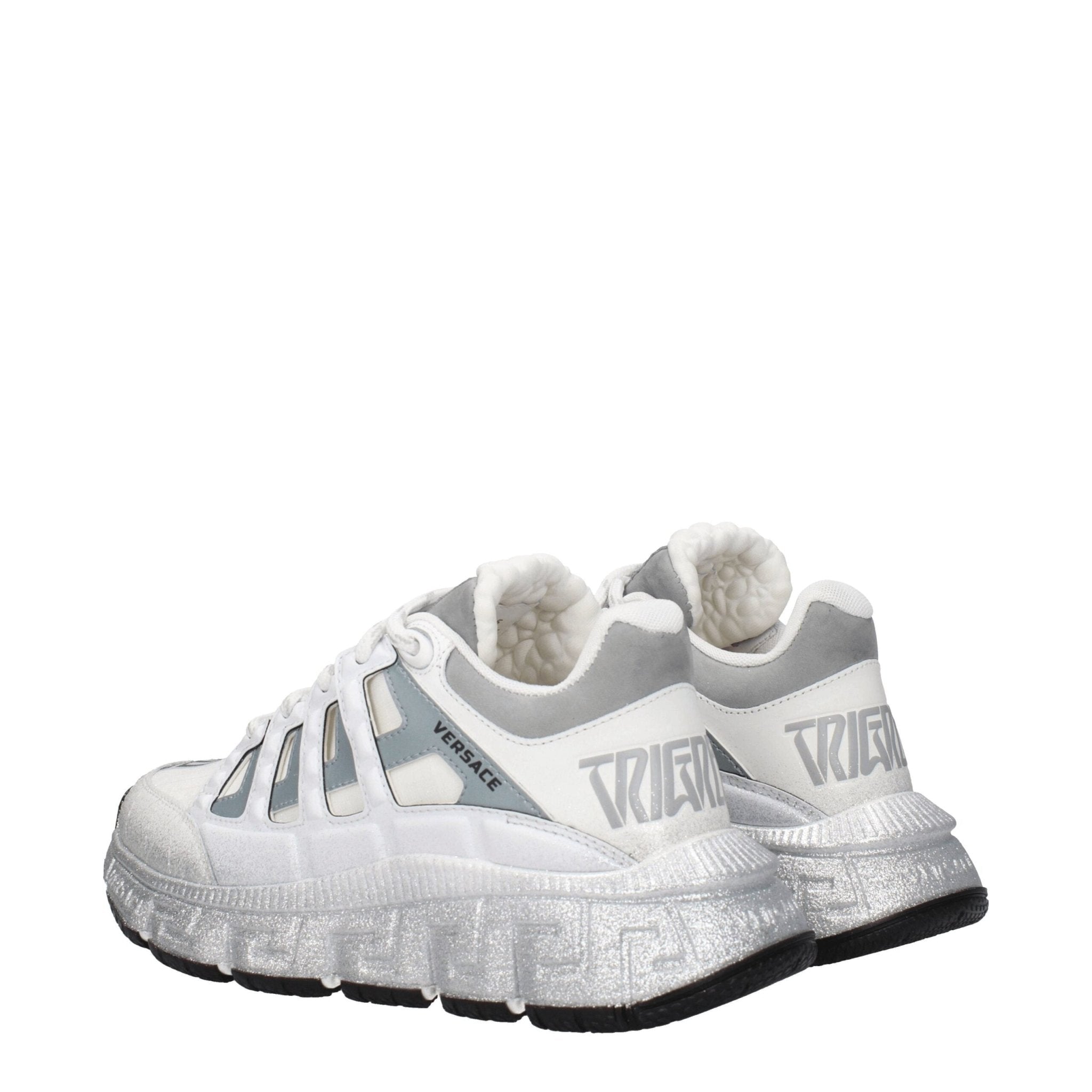 White Fabric Athletic Sneakers - TIZZIL