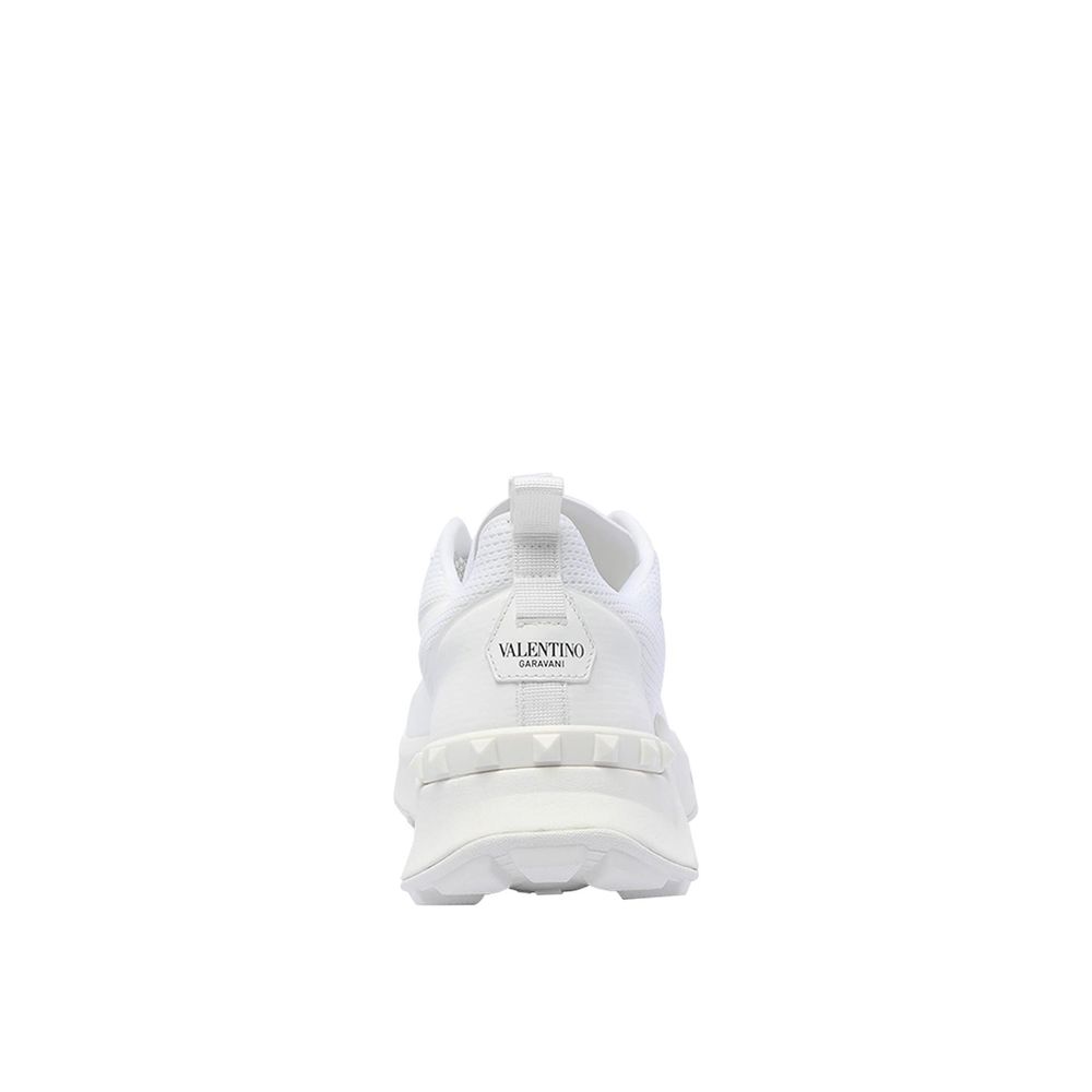 White Fabric Athletic Sneakers - TIZZIL