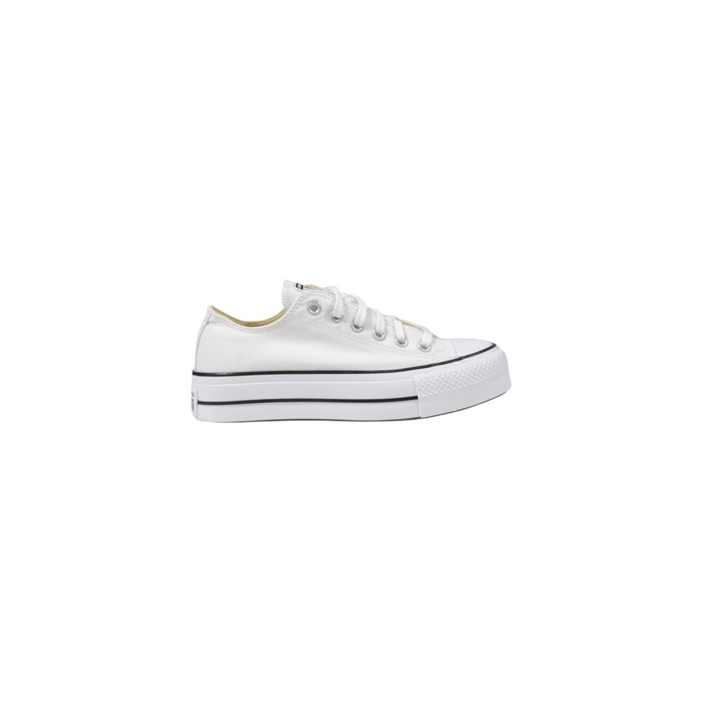 White Fabric Platform Sneakers - TIZZIL