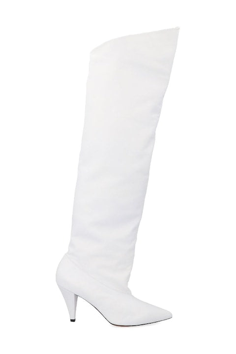 White Fibres Over The Knee - TIZZIL