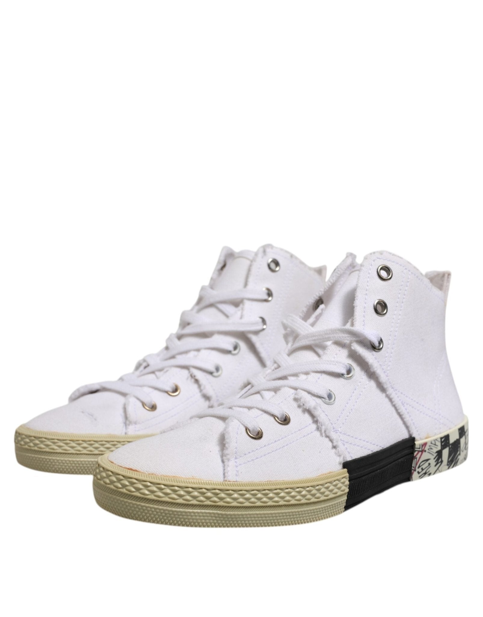 White Lace Up Mid Top Women Sneakers Shoes - TIZZIL
