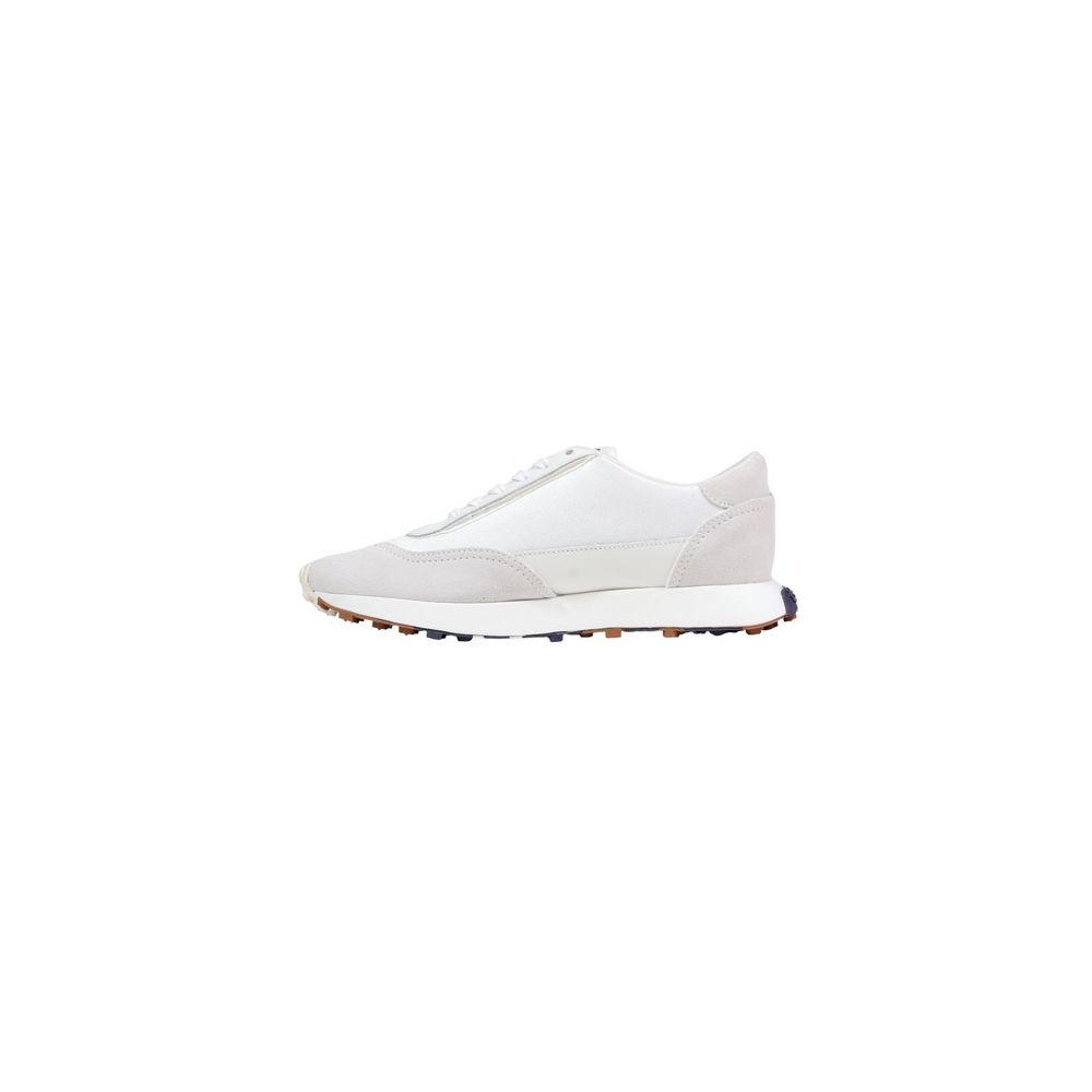 White Leather Athletic Sneakers - TIZZIL