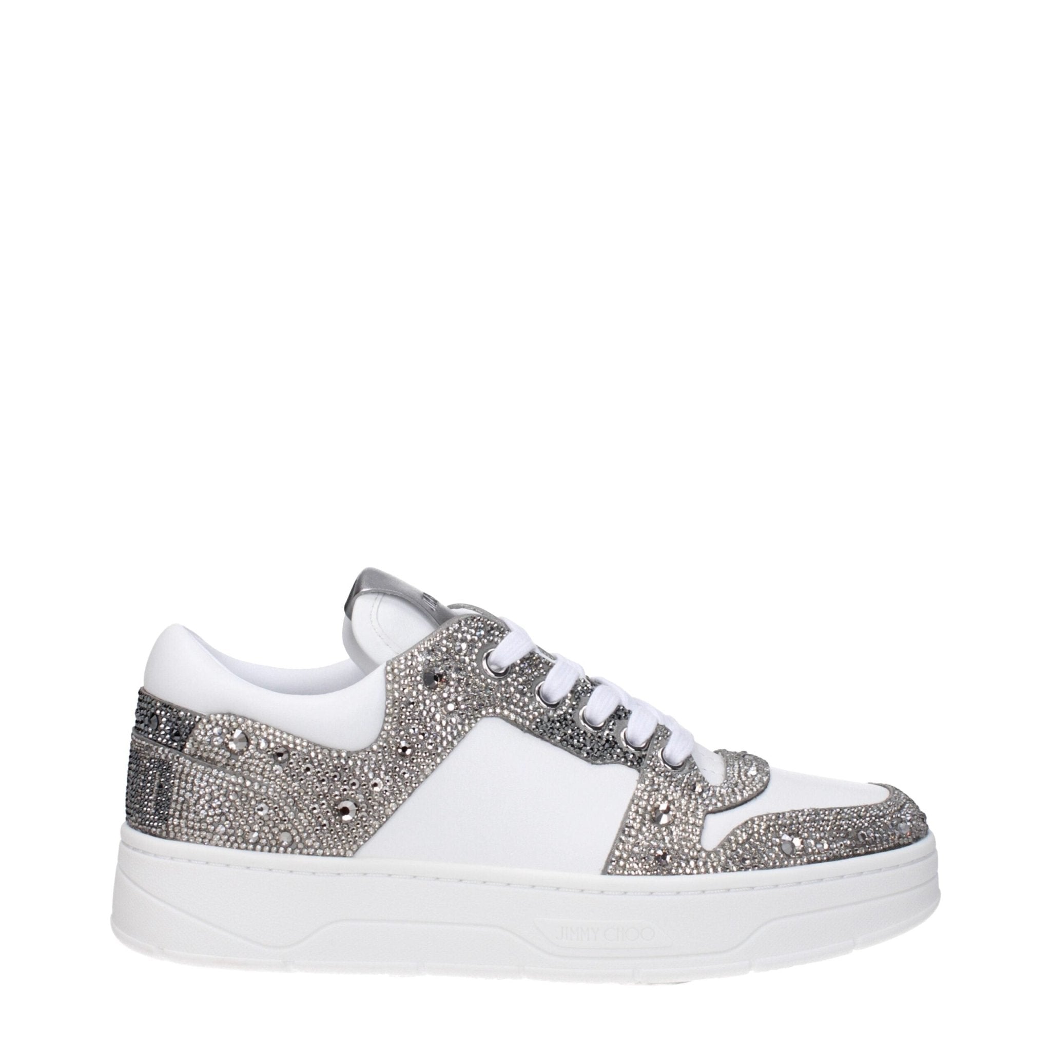 White Leather Chunky Sneakers - TIZZIL