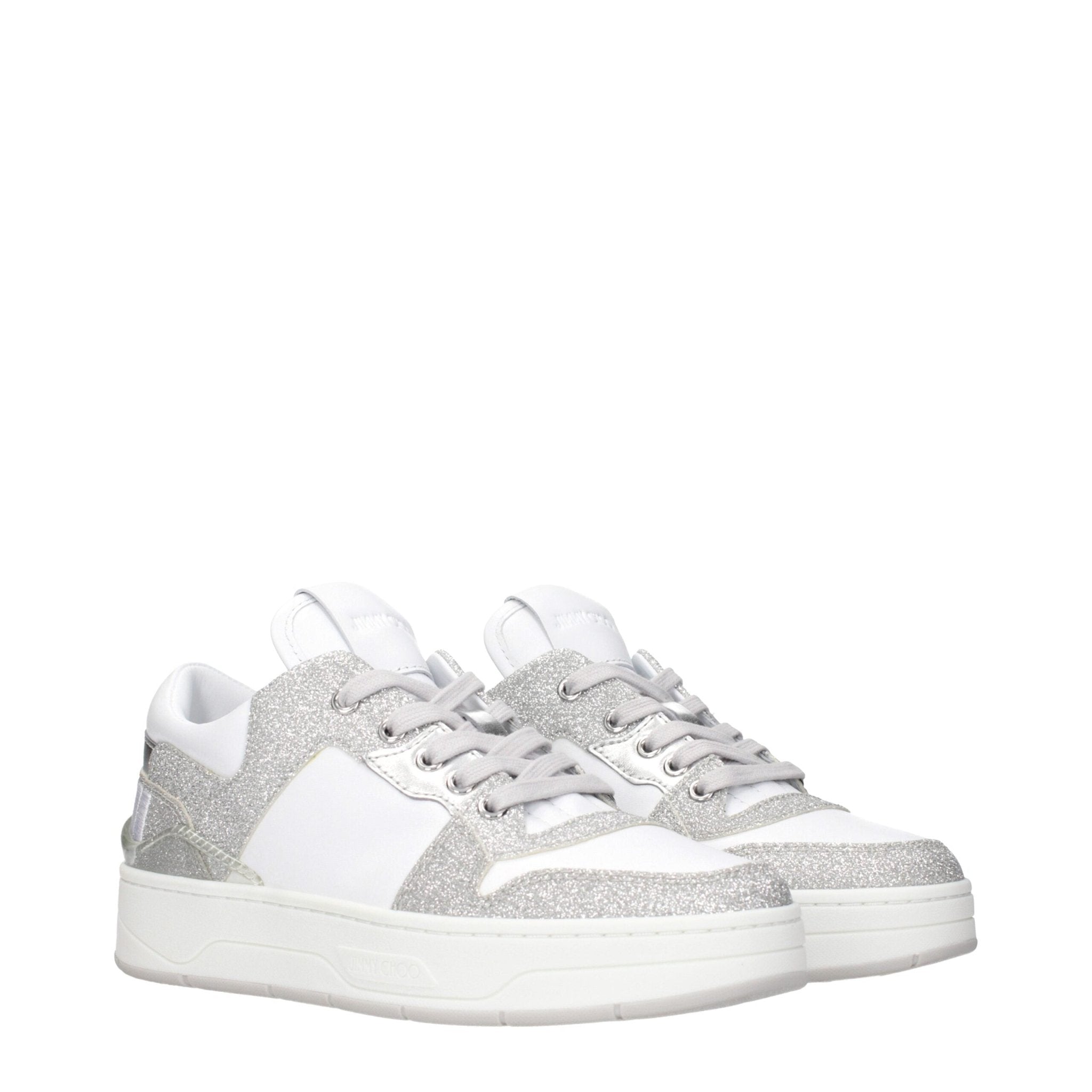 White Leather Low Top Sneakers - TIZZIL