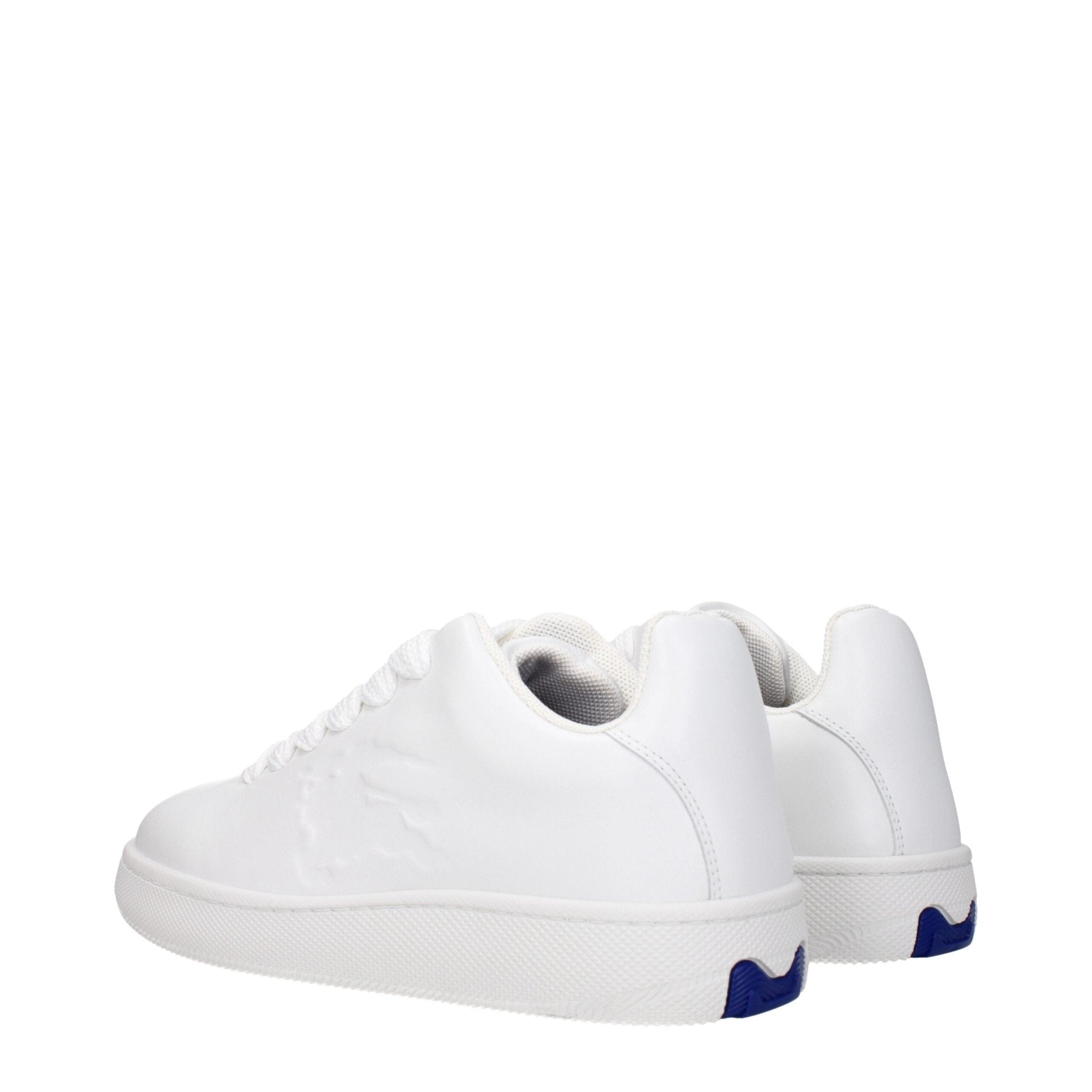 White Leather Low Top Sneakers - TIZZIL