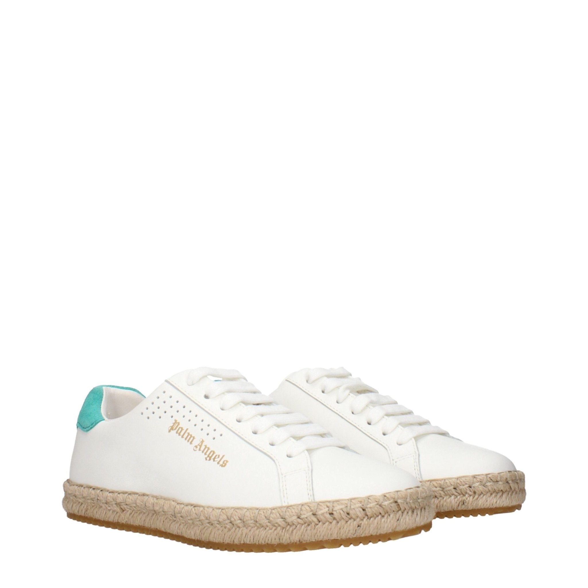 White Leather Low Top Sneakers - TIZZIL