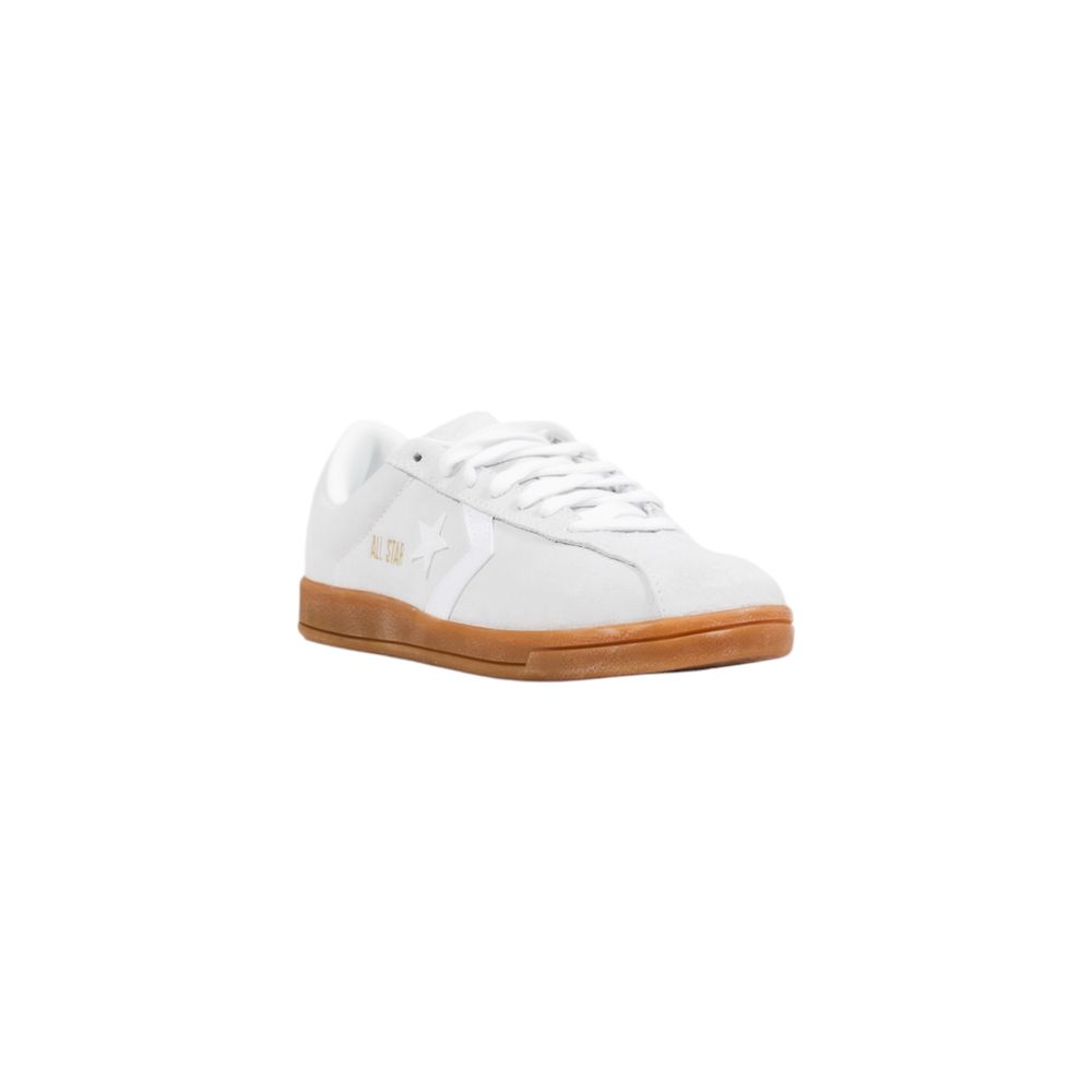 White Leather Low Top Sneakers - TIZZIL