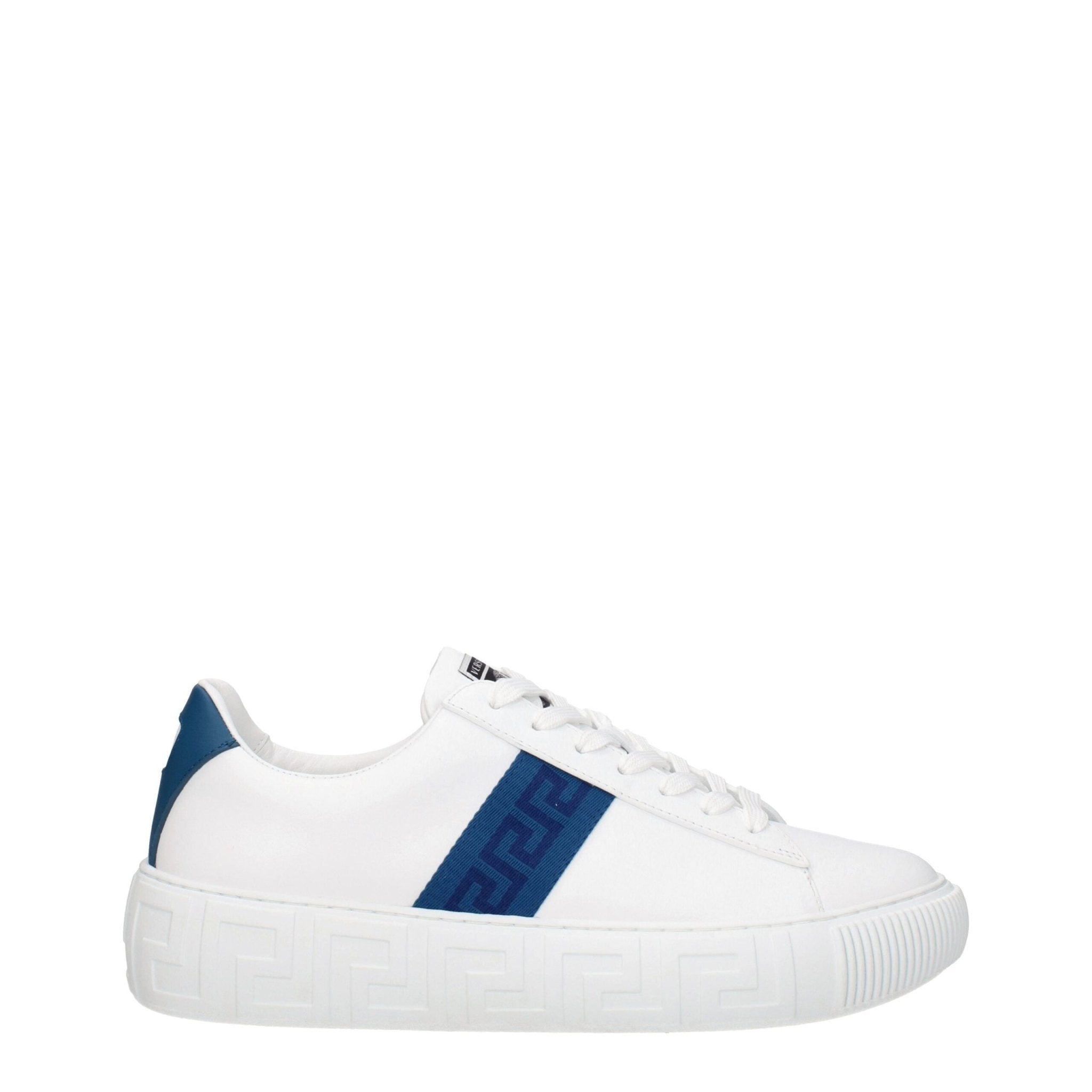 White Leather Low Top Sneakers - TIZZIL