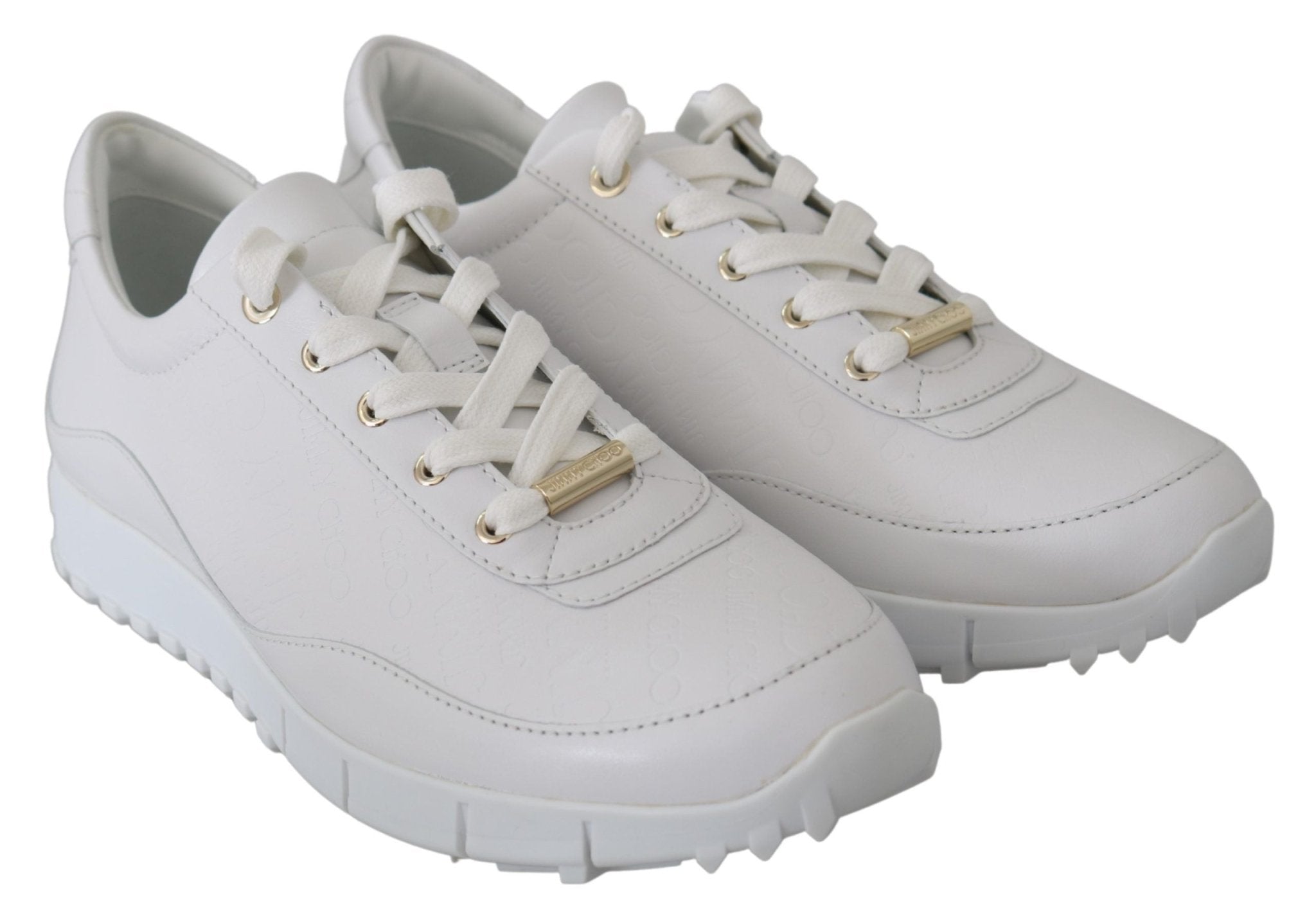 White Leather Monza Sneakers - TIZZIL