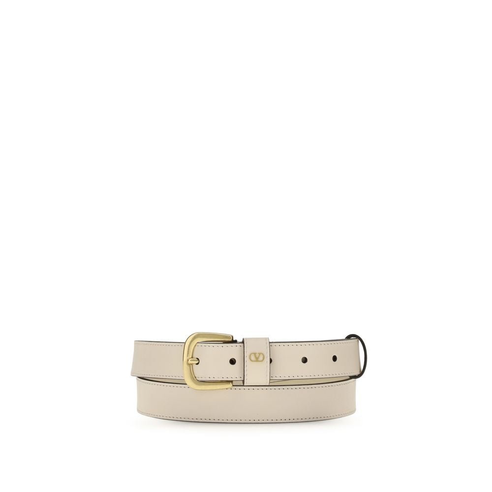 White Leather Regular Belt - TIZZIL